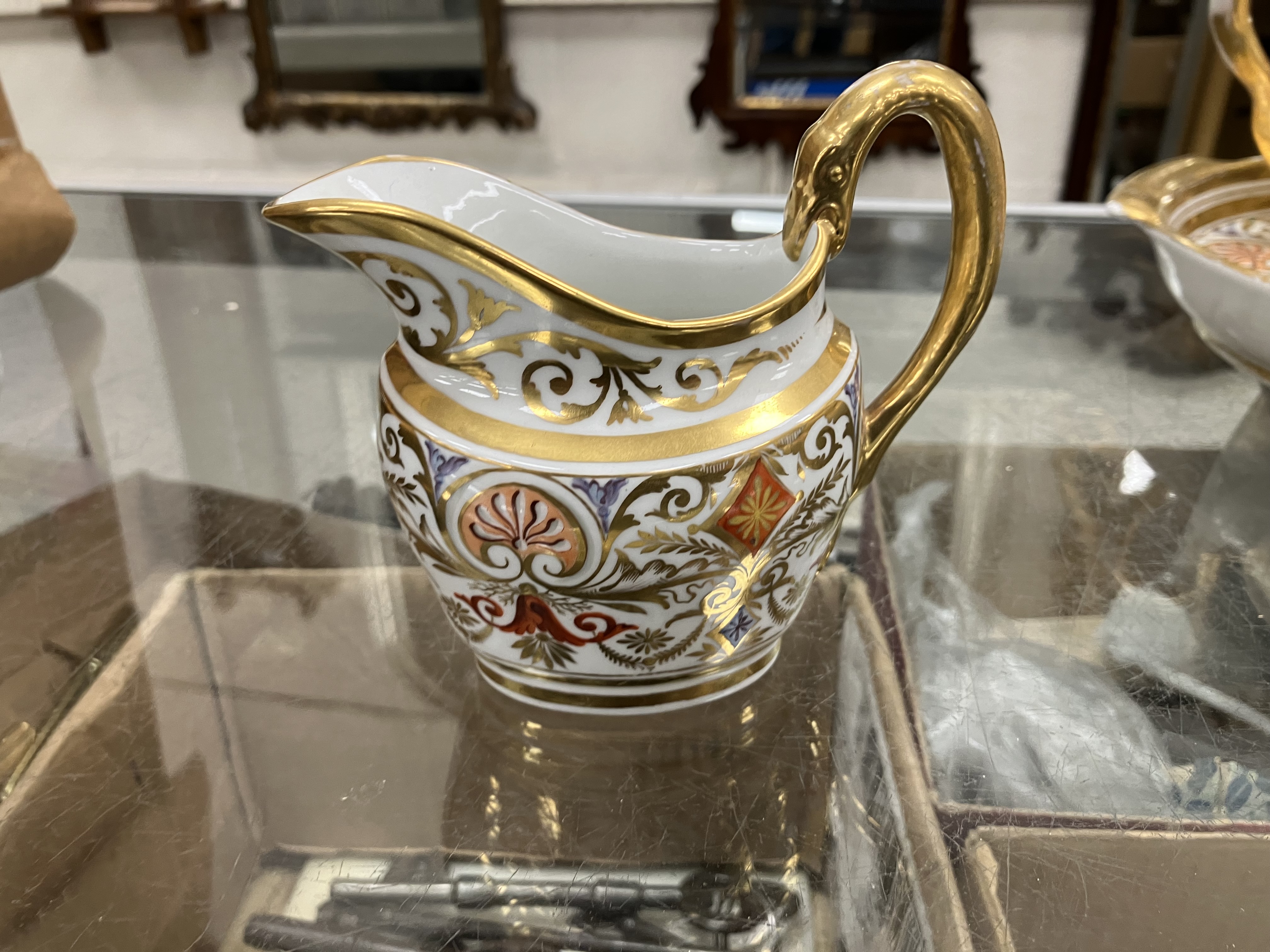 An early 19th Century Spode type gilt and polychrome decorated duet tea service comprising tray, - Image 39 of 78