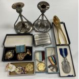 A collection of Masonic jewels including a Masonic Royal Ark Mariner jewel,