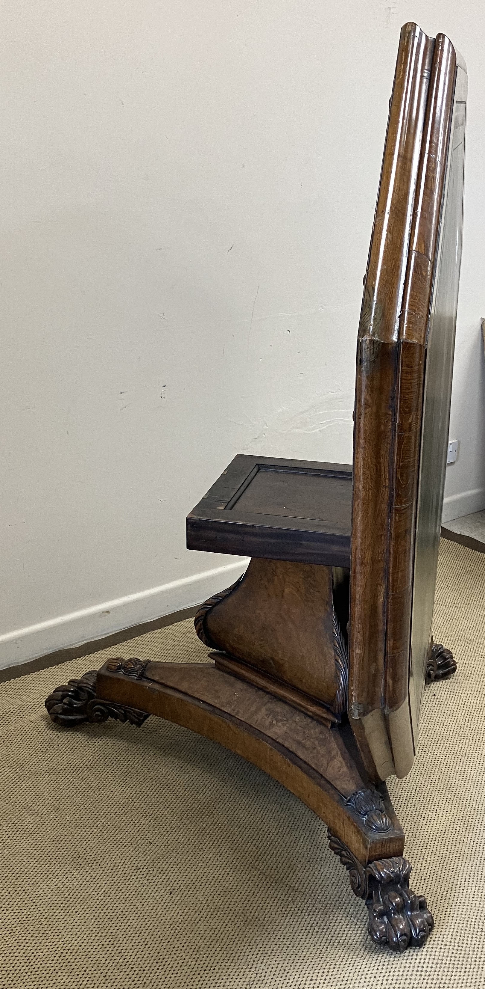 A 19th Century oak and burr oak cross-banded library table, - Image 3 of 6