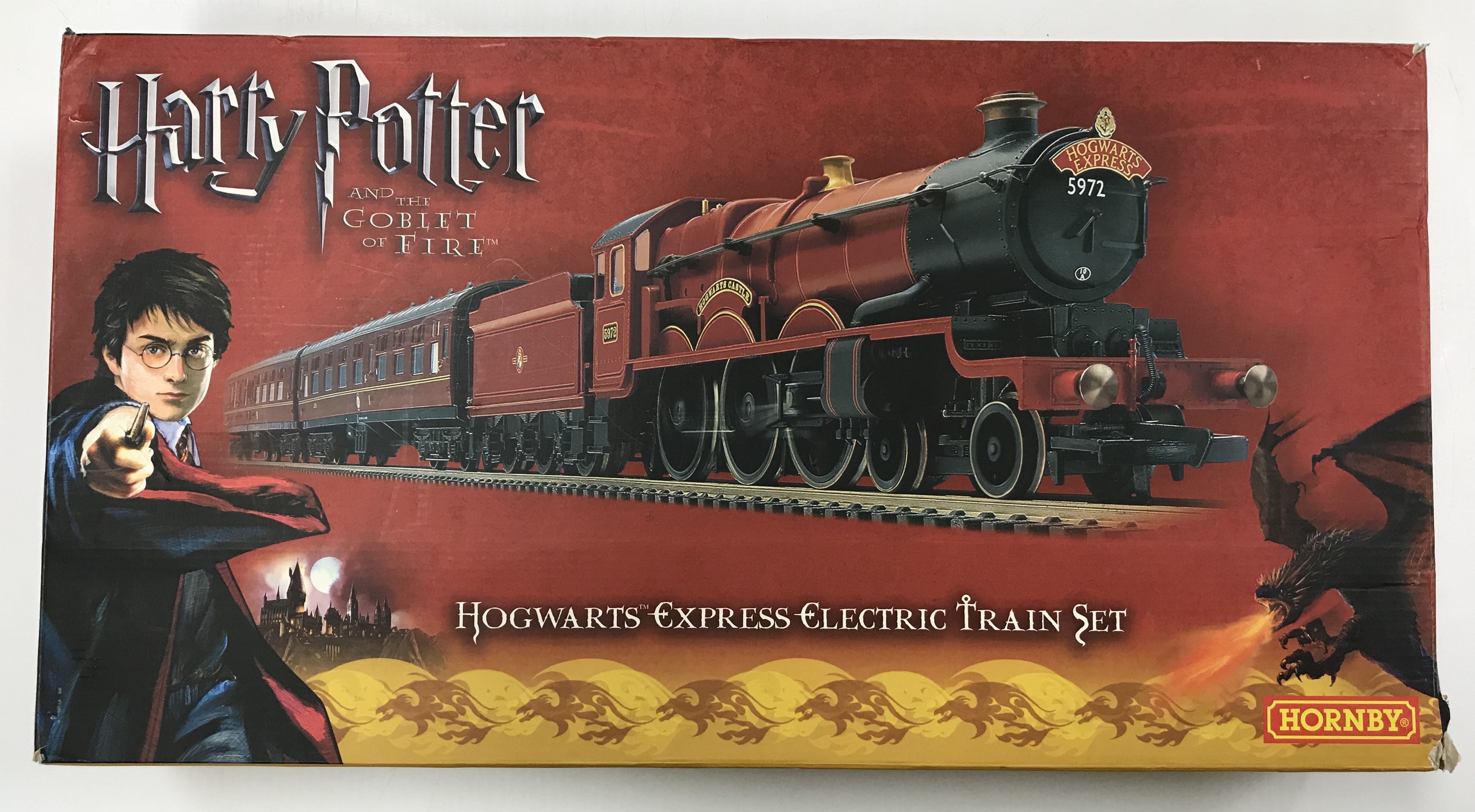 A Harry Potter and The Goblet of Fire Hogwart's Express electric train set by Hornby