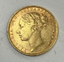 A Victorian gold sovereign 1876