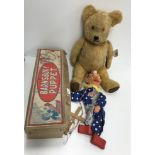 A Barnsbury Puppet "Punch" puppet (boxed) together with a well loved early to mid 20th Century gold