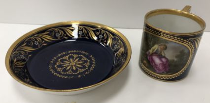 An 18th Century Meissen cup and saucer,