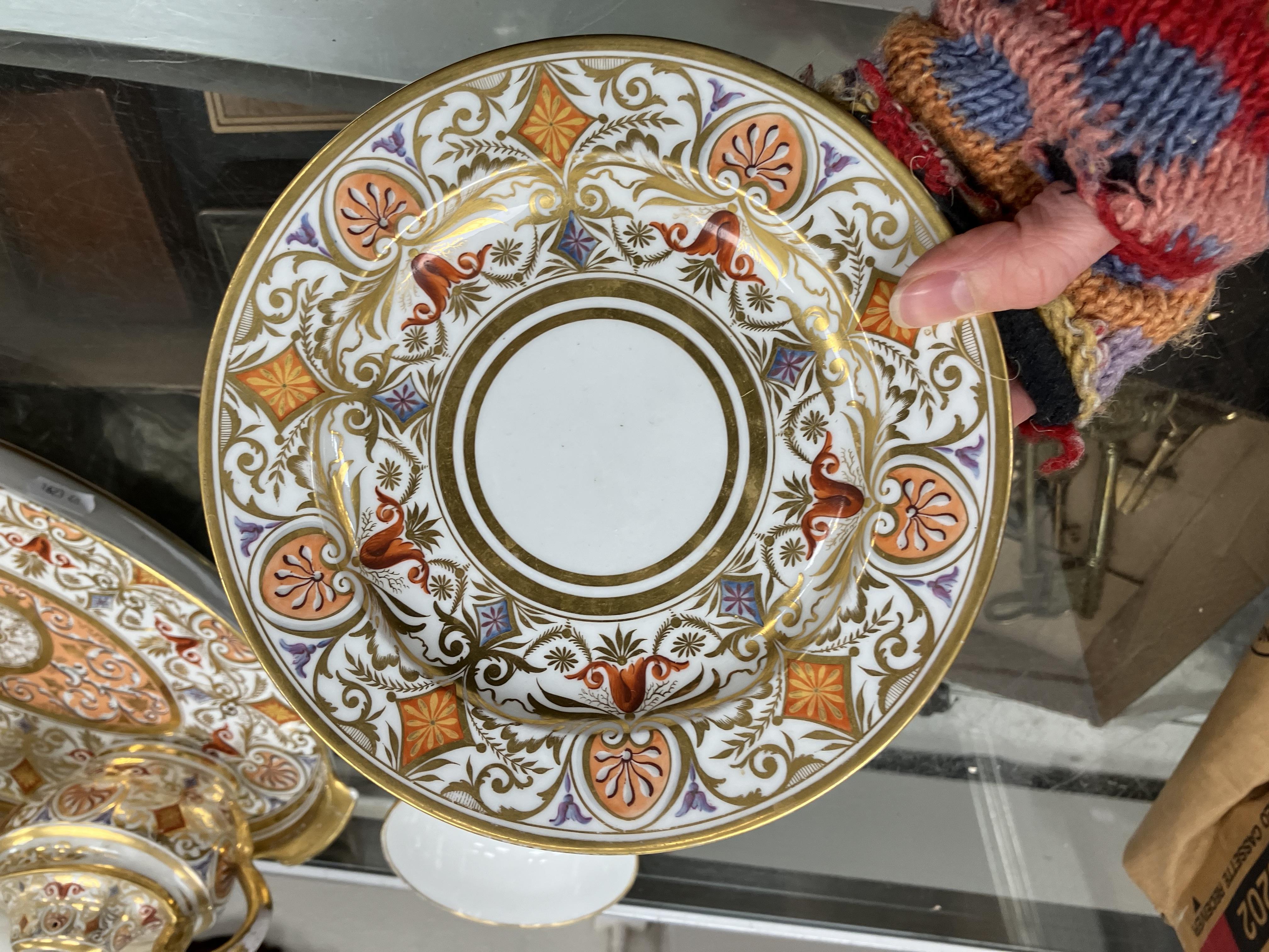 An early 19th Century Spode type gilt and polychrome decorated duet tea service comprising tray, - Image 30 of 78