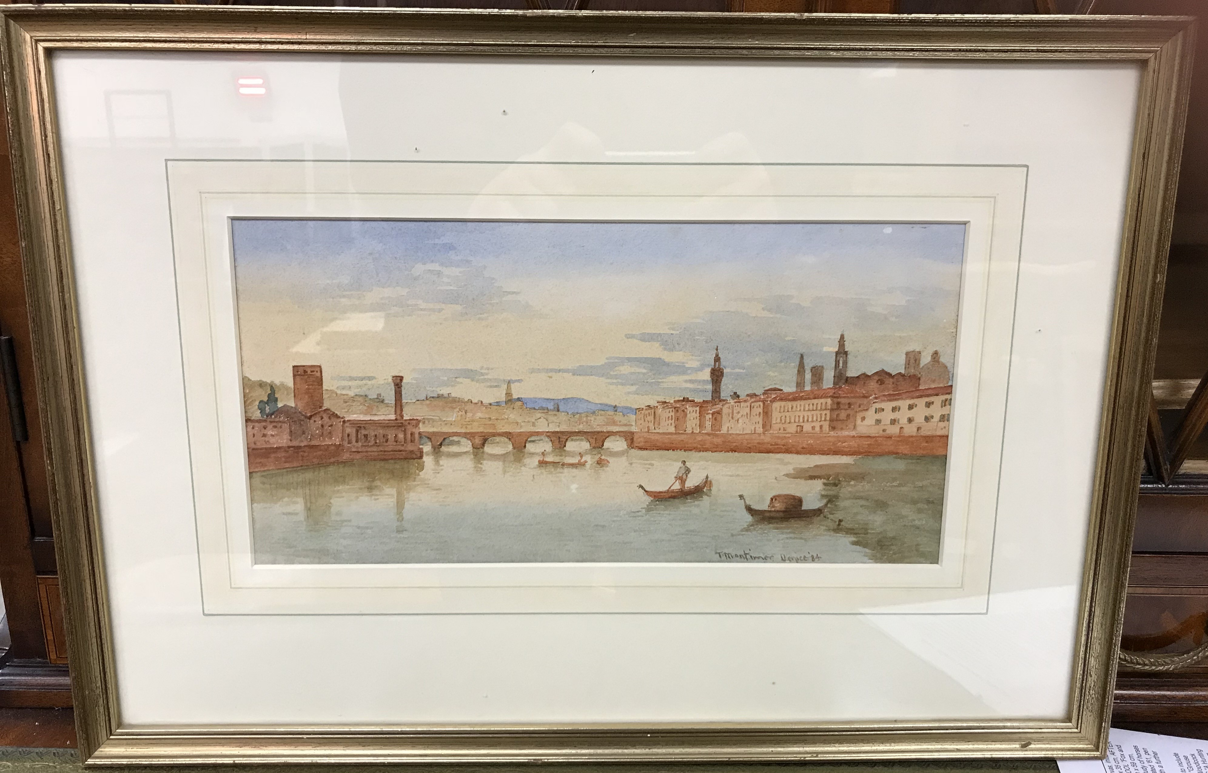 T MORTIMER "Venice", watercolour, signed, titled and dated '84 lower right, 15. - Image 4 of 7