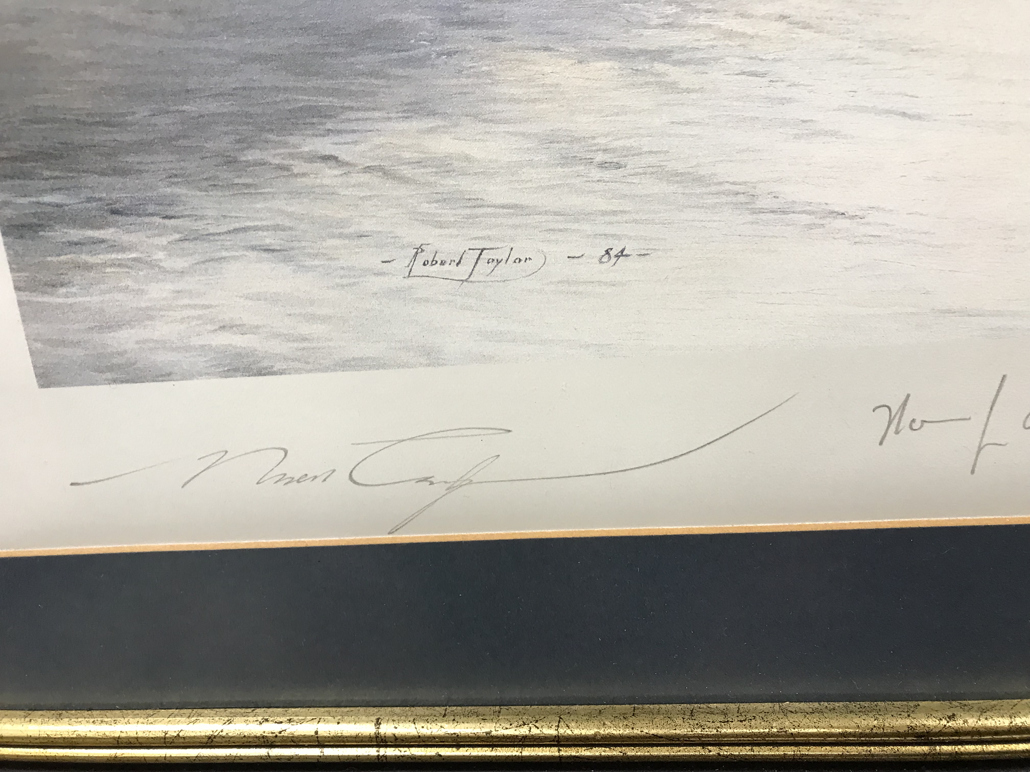 AFTER ROBERT TAYLOR "Memorial flight" colour print, signed by Robert Taylor, Johnnie Johnson CB, - Image 3 of 16