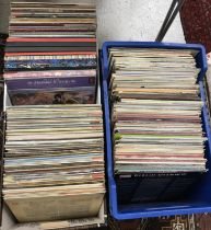 Three boxes of assorted classical vinyl LP records etc