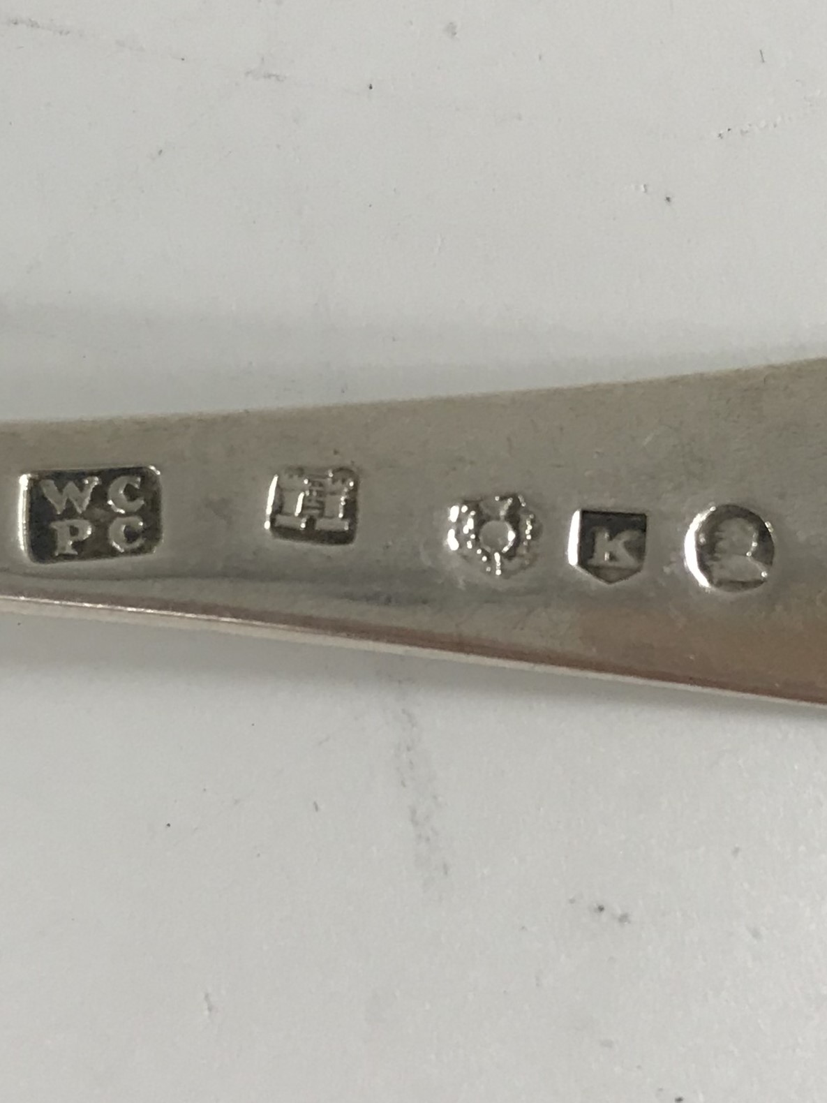 A set of six George III silver dessert spoons each initialled H (by William & Patrick Cunningham, - Image 2 of 2