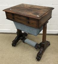 A Victorian rosewood work table,
