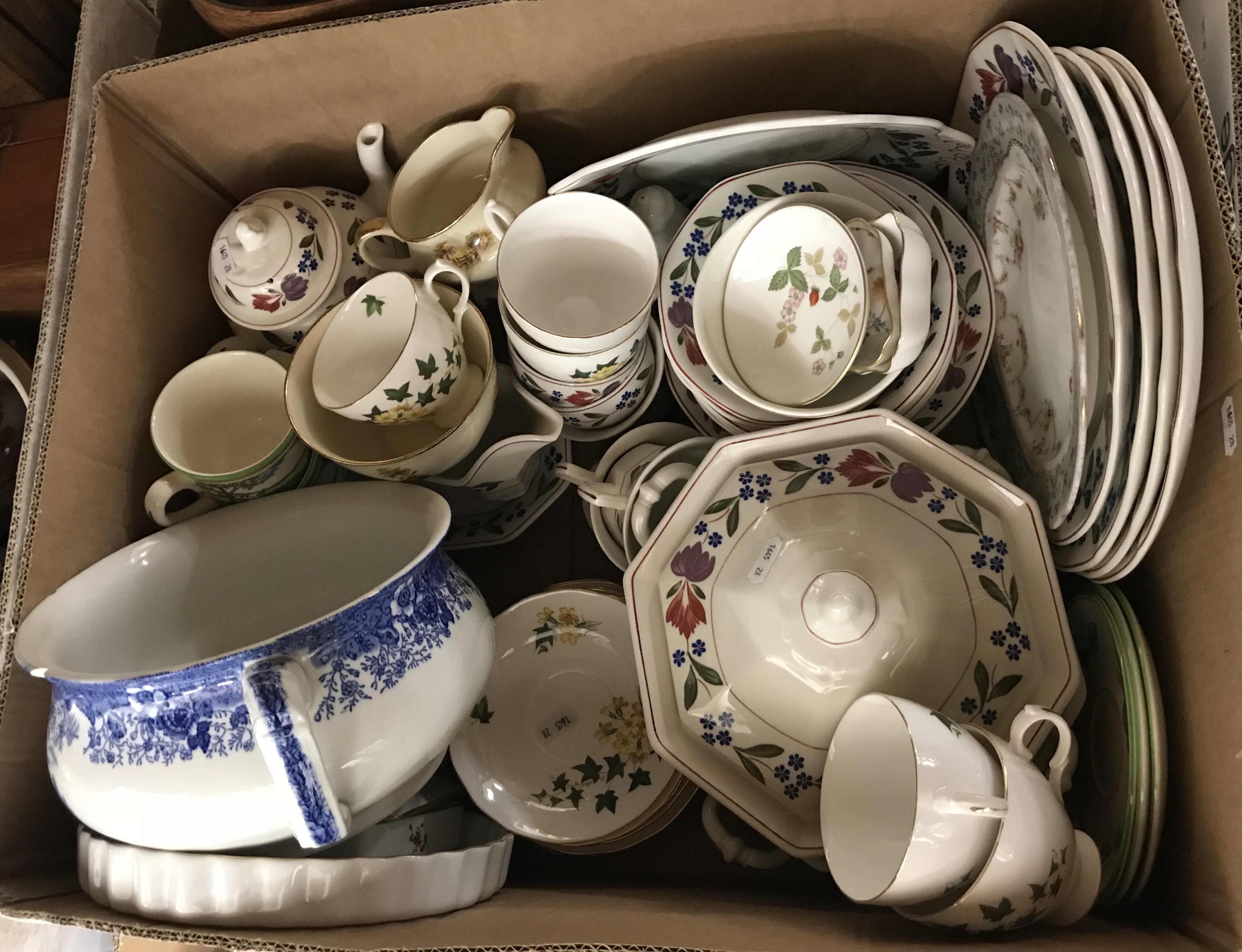 Five boxes of assorted china and glass to include Royal Albert Old Country Roses tea set, - Image 6 of 6