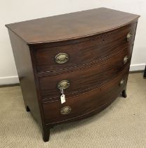 A 19th Century mahogany bow fronted chest,