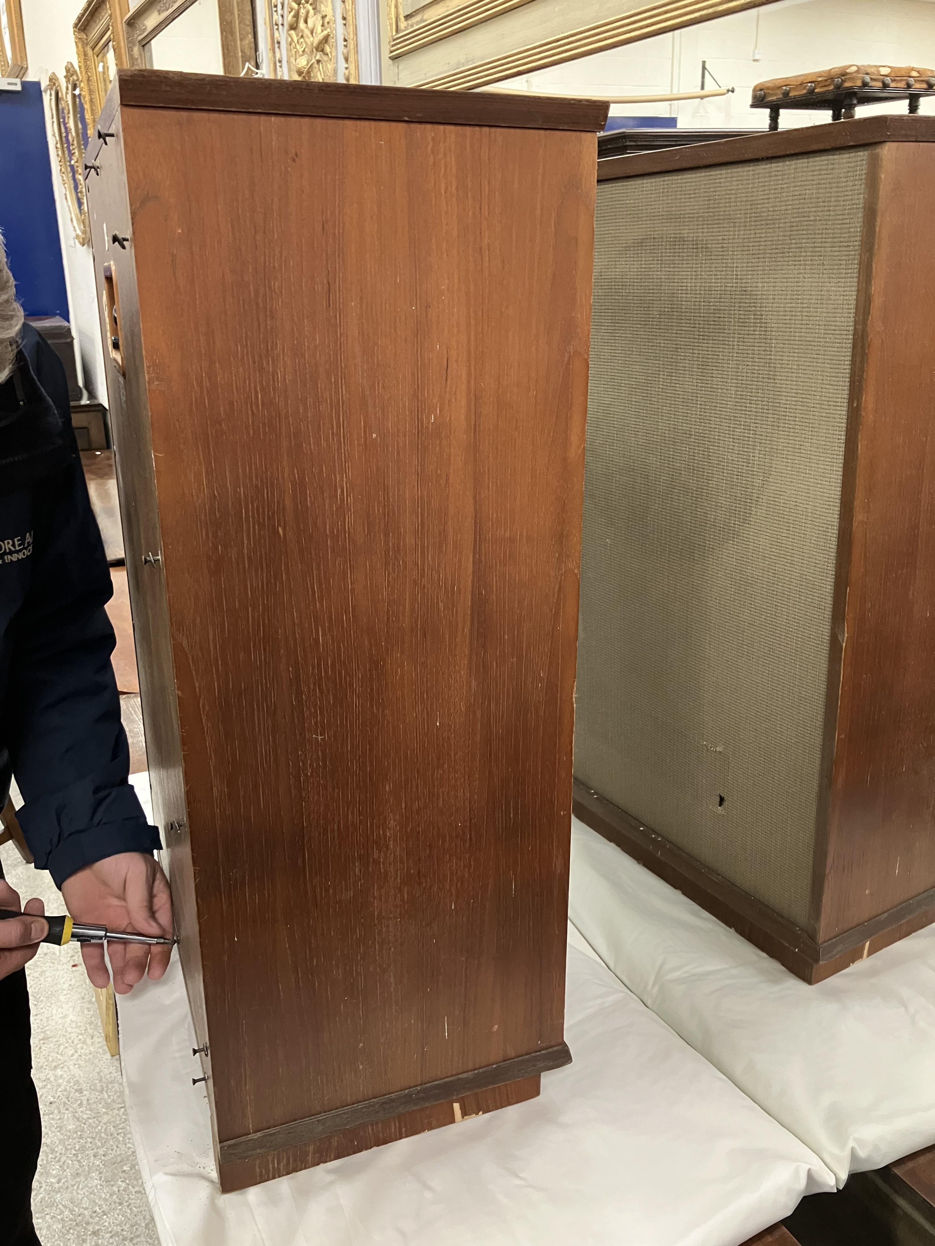 A pair of Tannoy LSU/HF/15/8 speakers in teak cabinets, - Image 6 of 41