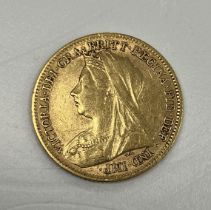 A Victorian gold half sovereign 1899