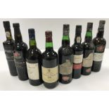 A collection of eight bottles of vintage port including two W. & J.