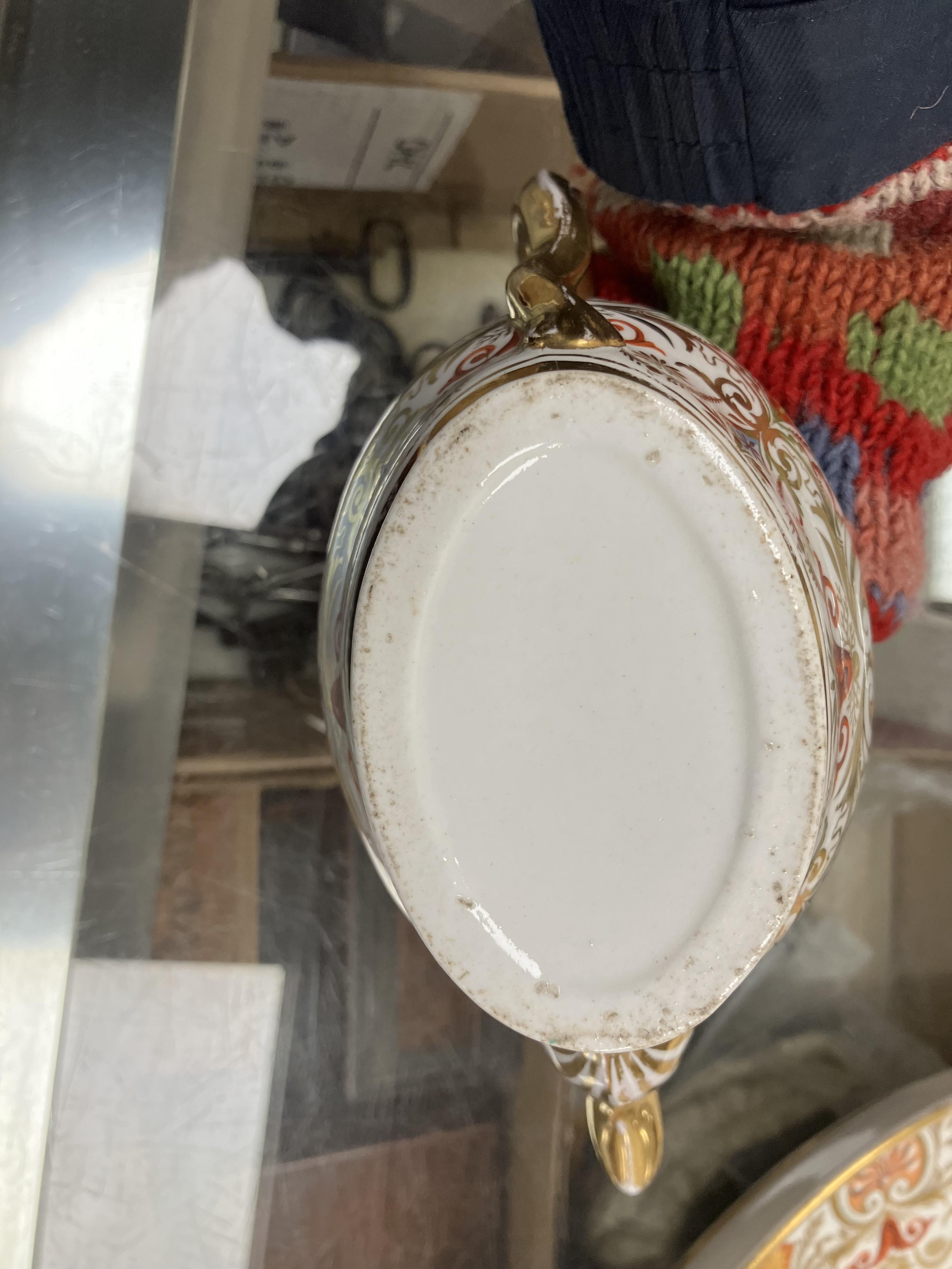 An early 19th Century Spode type gilt and polychrome decorated duet tea service comprising tray, - Image 51 of 78