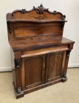 A Victorian rosewood chiffonier,