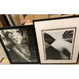 A collection of black and white photographic prints in the contemporary manner, varying sizes,