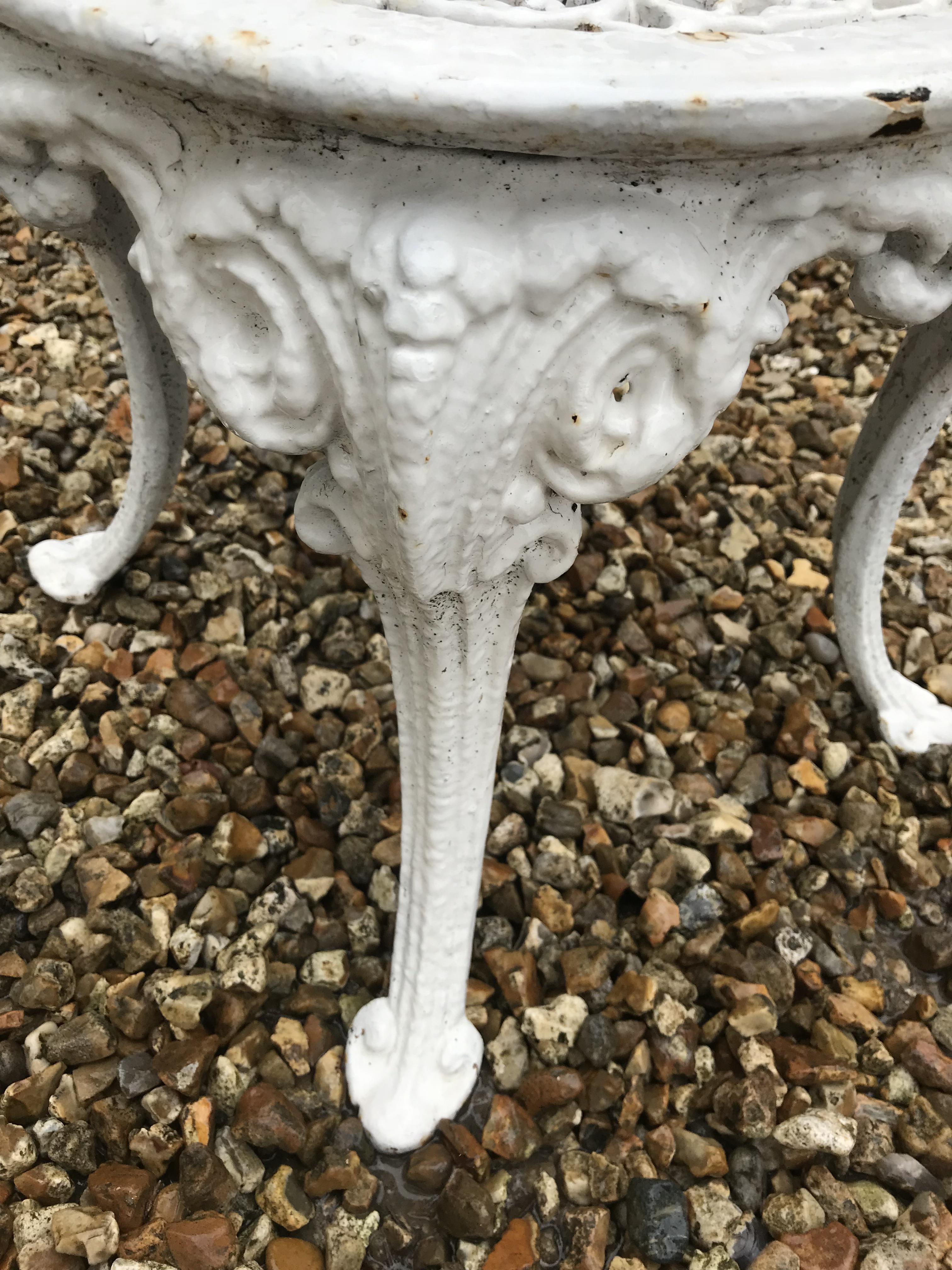 A cast iron Britannia style garden table and two chairs CONDITION REPORTS cRust is - Image 34 of 52