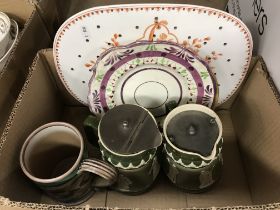 A small box of miscellaneous china,