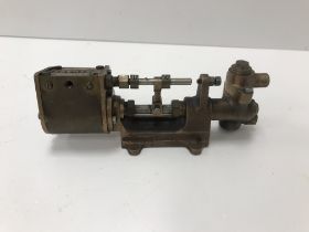 A Stuart Turner brass steam pump 14 cm long