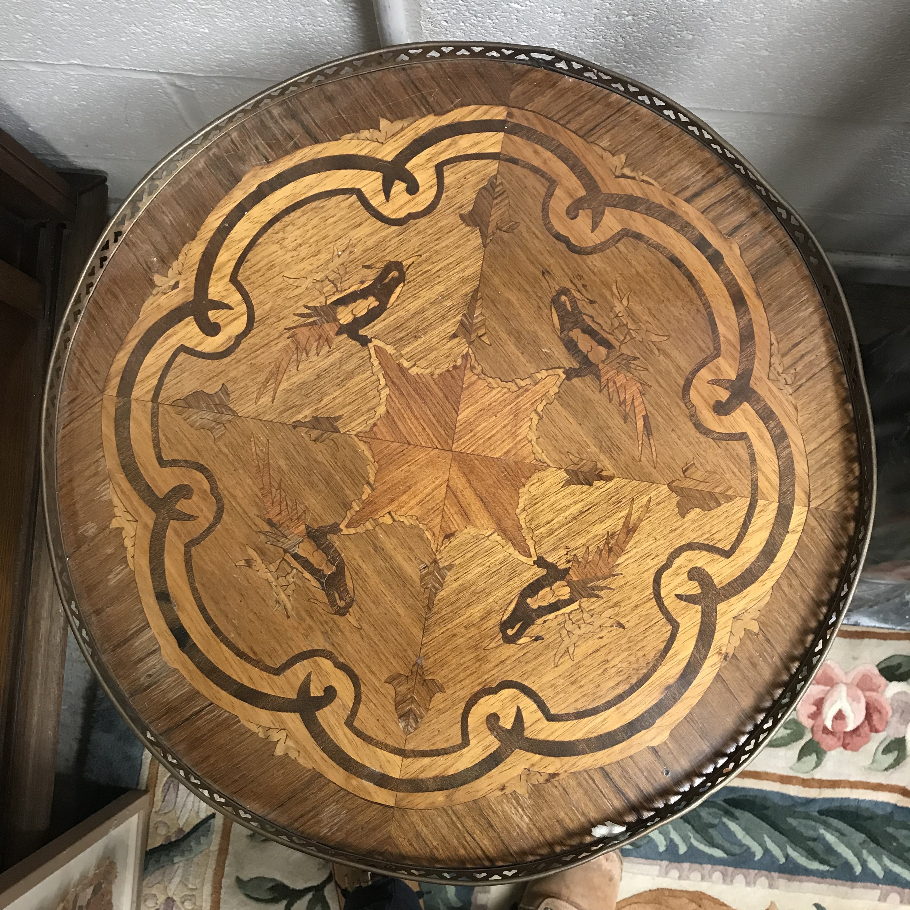 A kingwood and marquetry inlaid occasional table in the Louis XVI taste, - Image 2 of 2