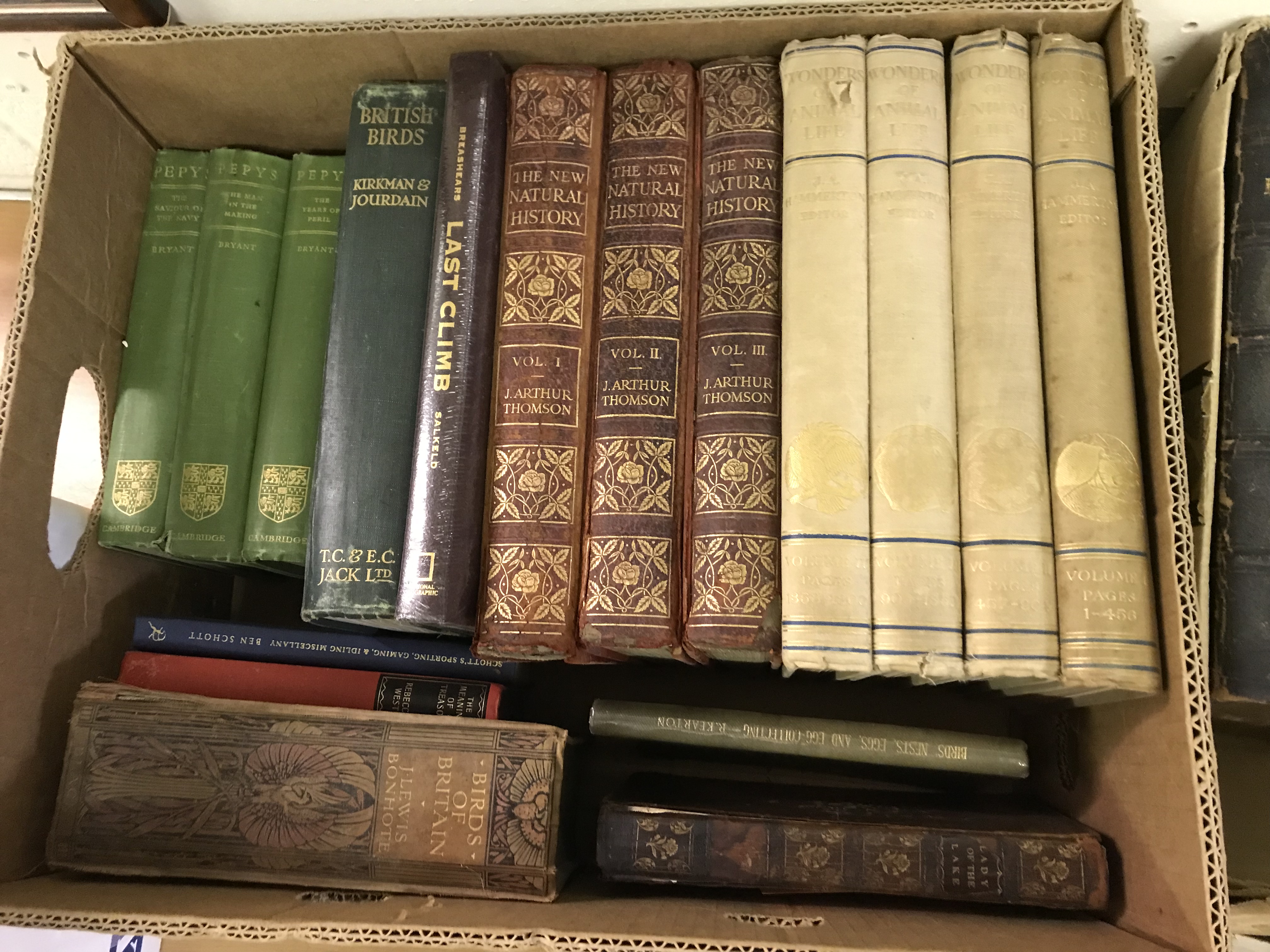 Three boxes of assorted books to include J ARTHUR THOMSON "The New Natural History Vols I-III" - Image 4 of 7