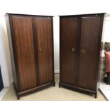 A Stag Minstrel two door wardrobe, 95 cm wide x 60 cm deep x 178 cm high,
