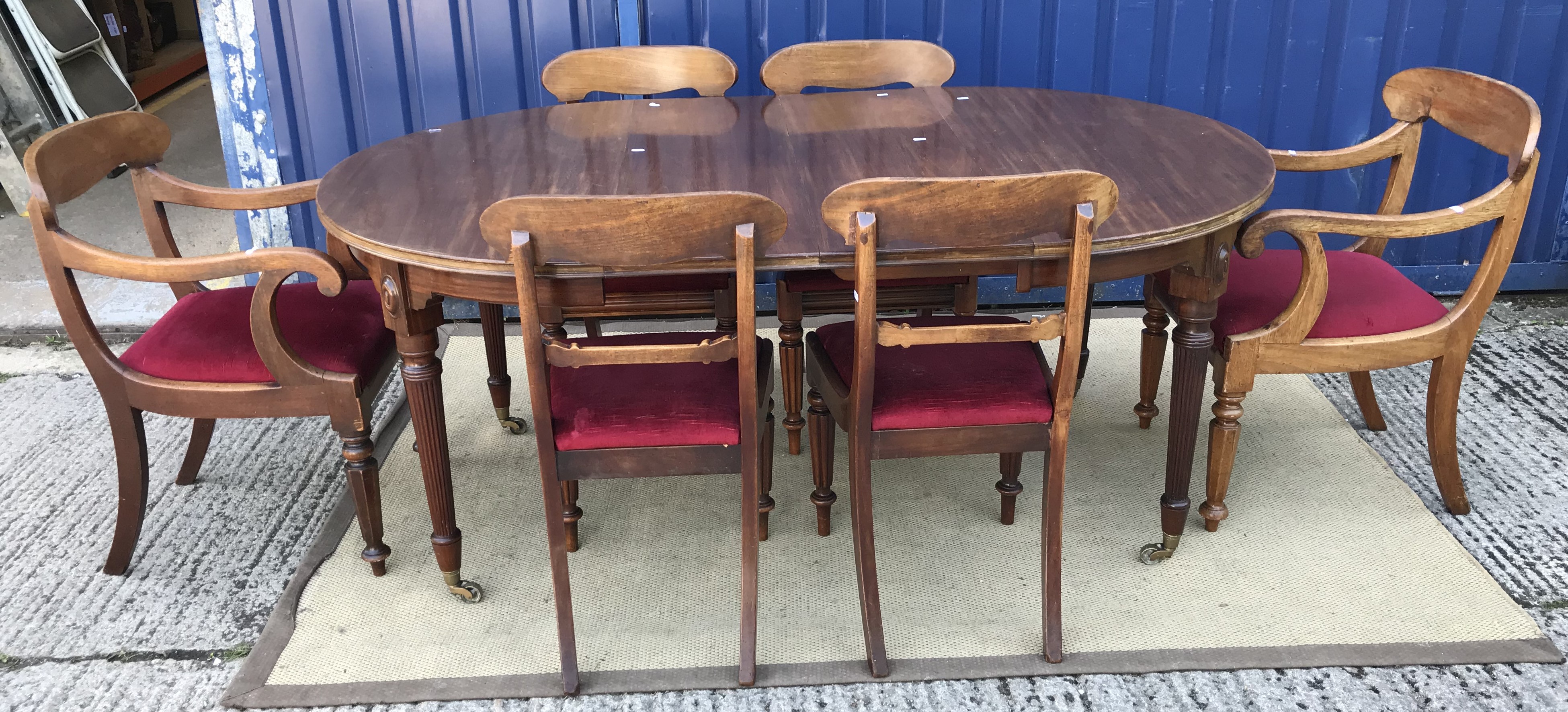 A circa 1900 mahogany D end dining table by James Shoolbred, - Image 2 of 2