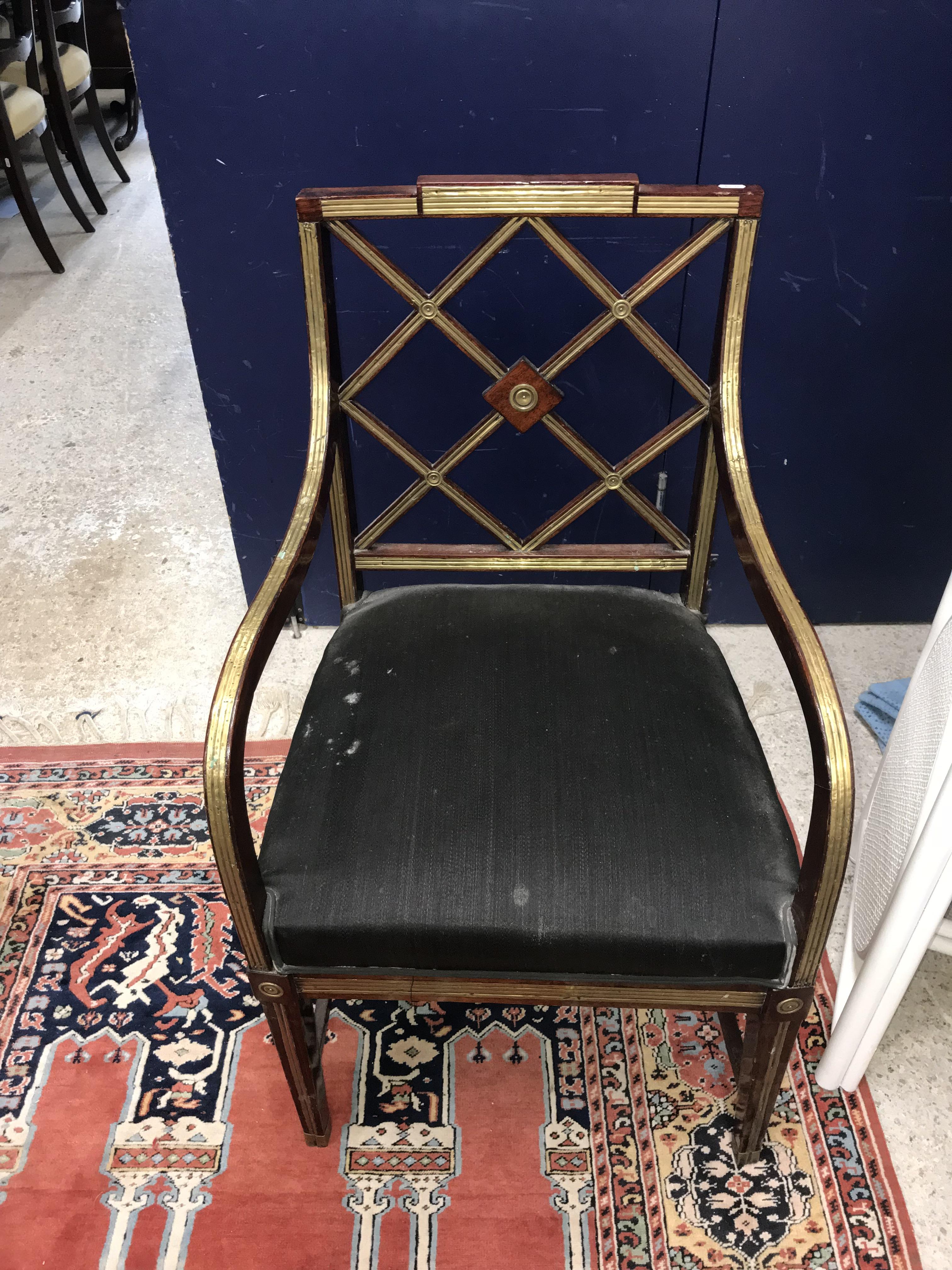 A circa 1900 mahogany and brass bound matched three-piece salon suite in the Russian neo-Classical - Image 169 of 169