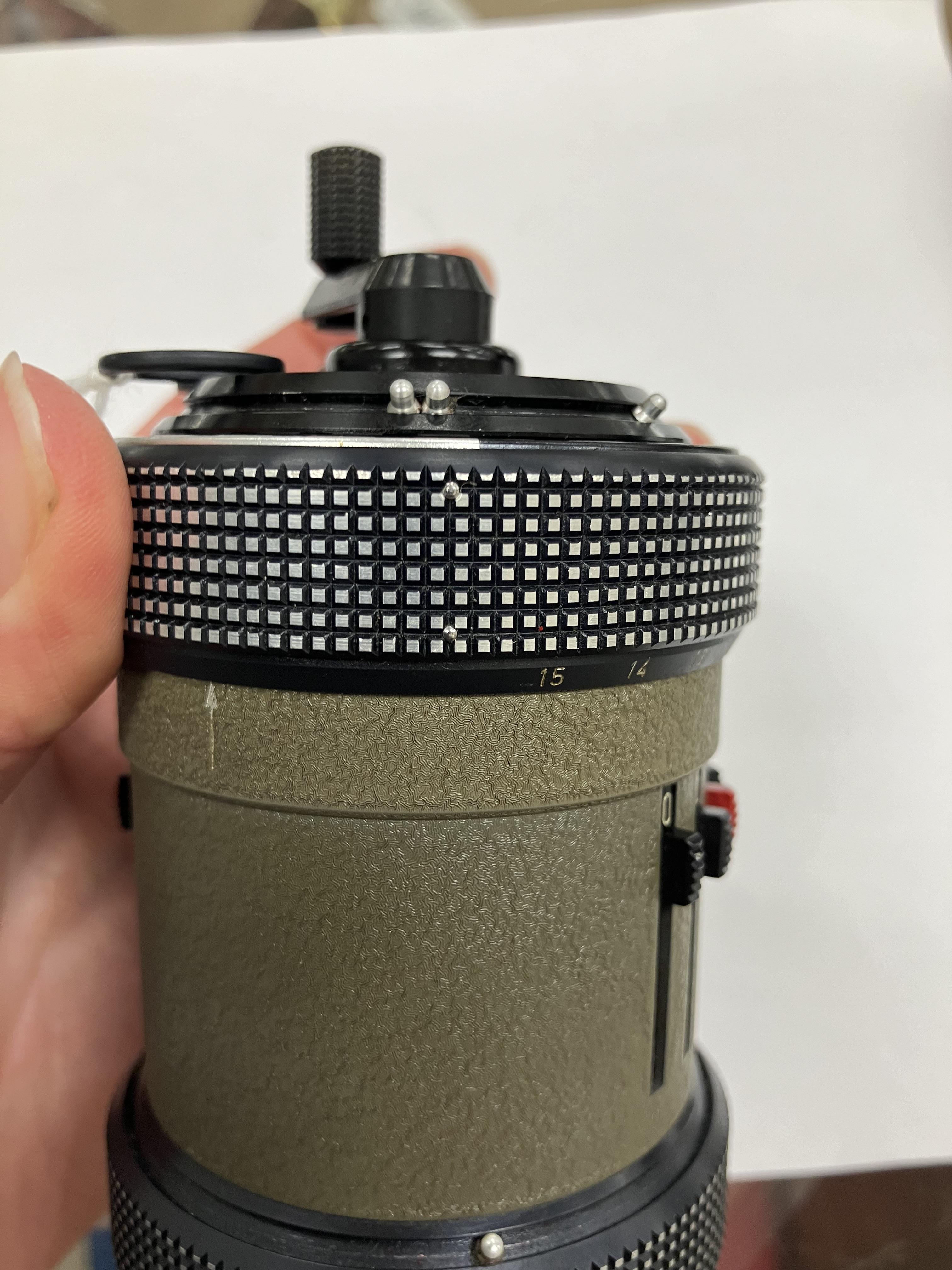A Curta type 2 calculator with military green type main body inscribed to base "Type 2 No 523646 - Image 11 of 22