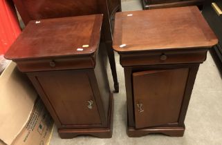 A pair of Simon Horne type bedside cupboards,