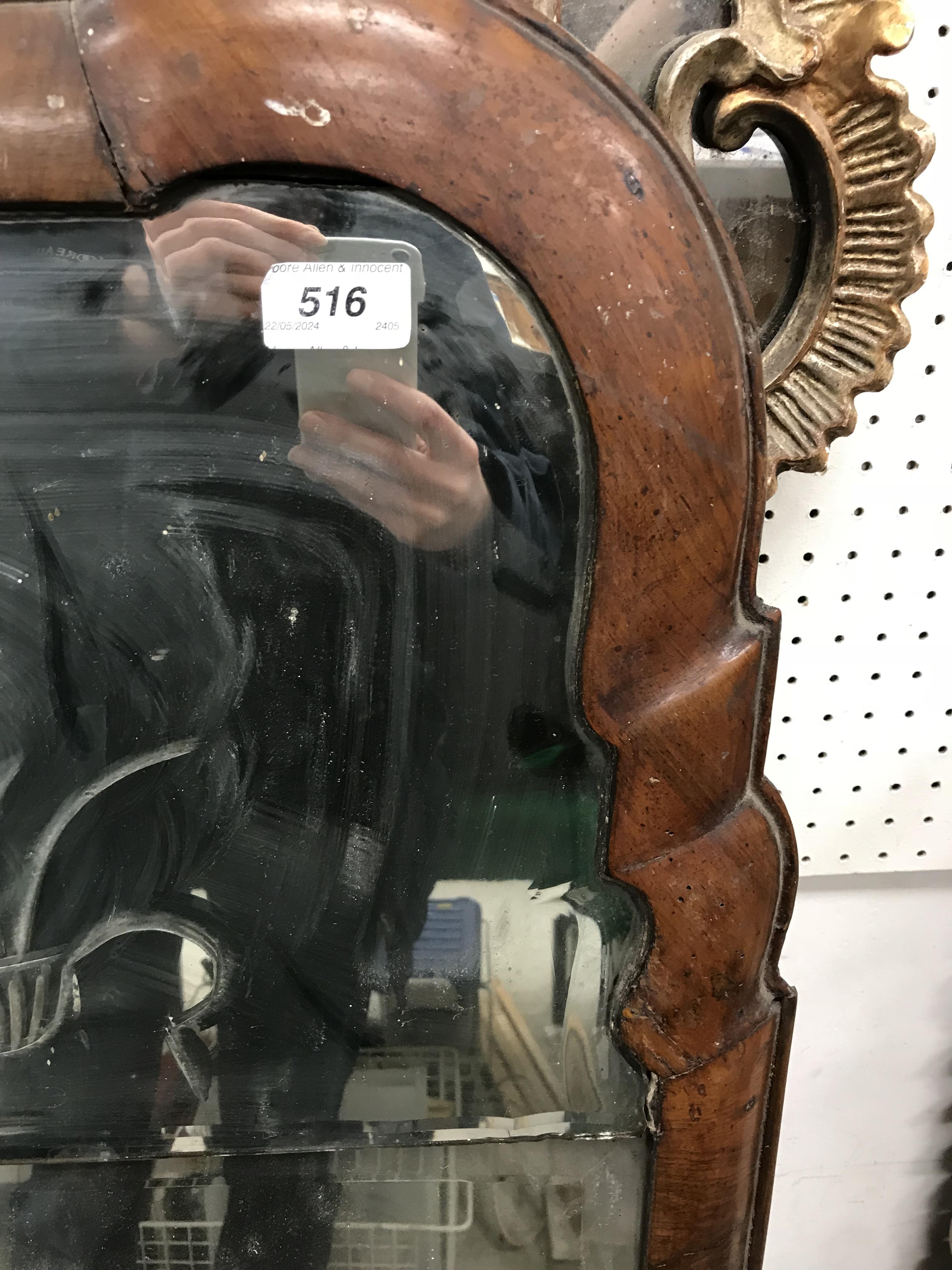 A Queen Anne walnut cushion framed wall mirror, - Image 21 of 44