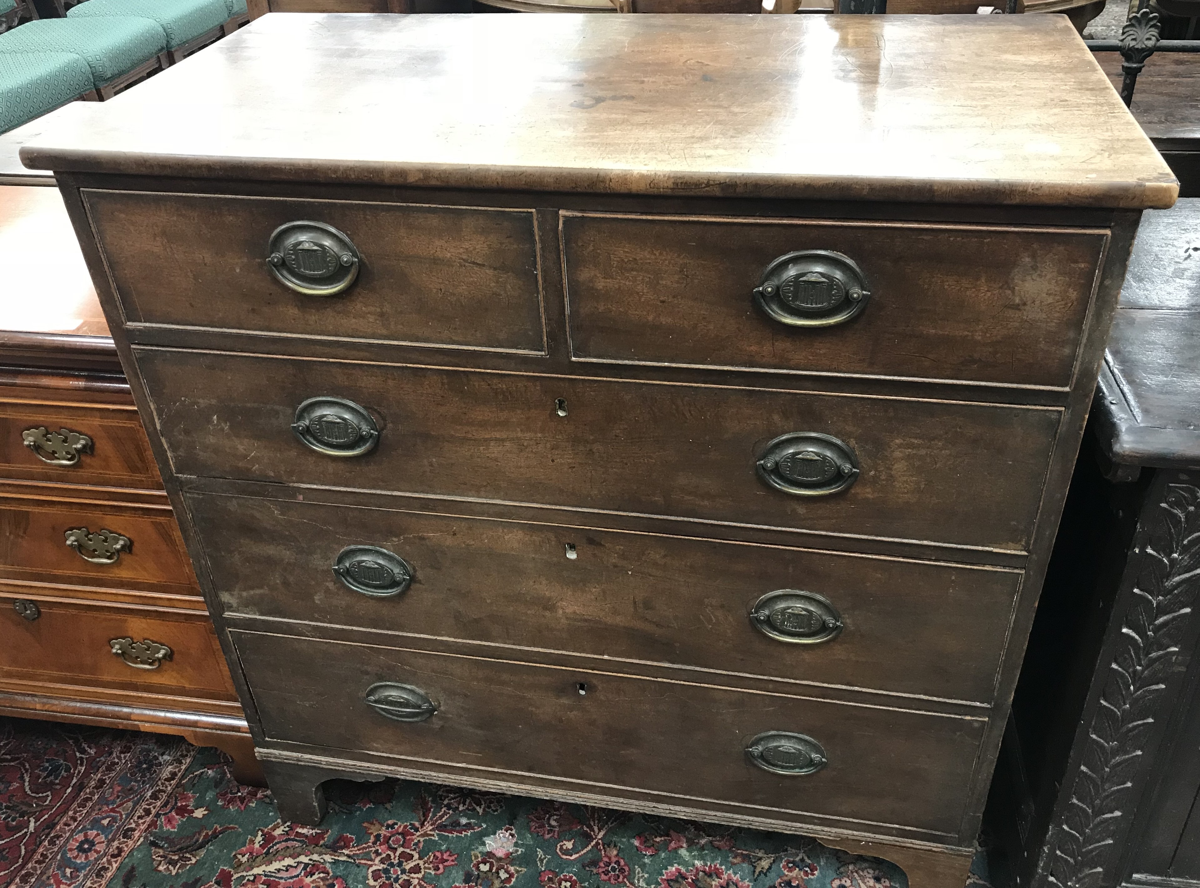 A 19th Century mahogany chest,