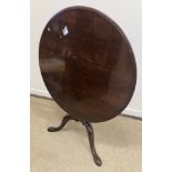 A 19th Century mahogany tea table,