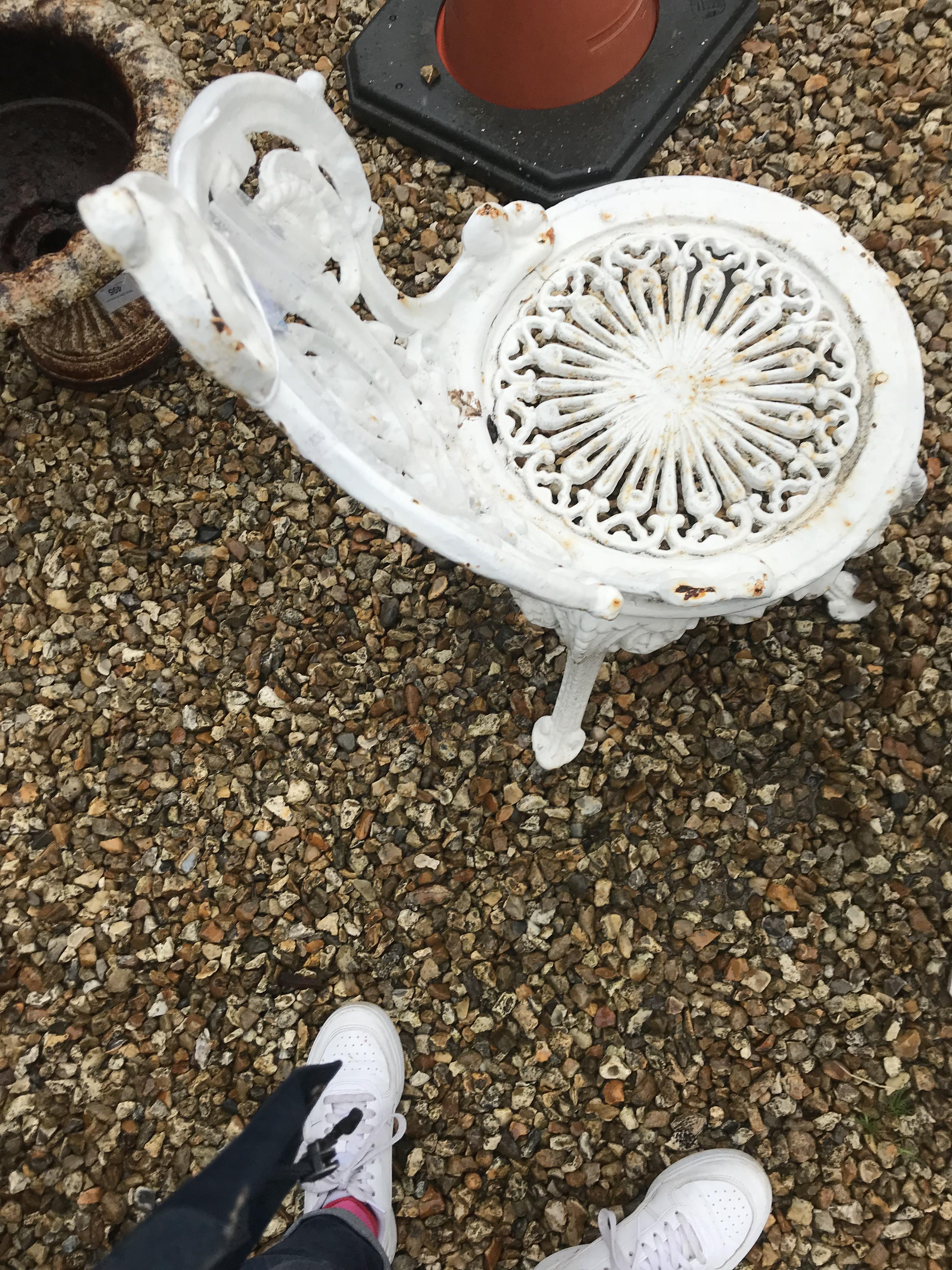 A cast iron Britannia style garden table and two chairs CONDITION REPORTS cRust is - Image 35 of 52