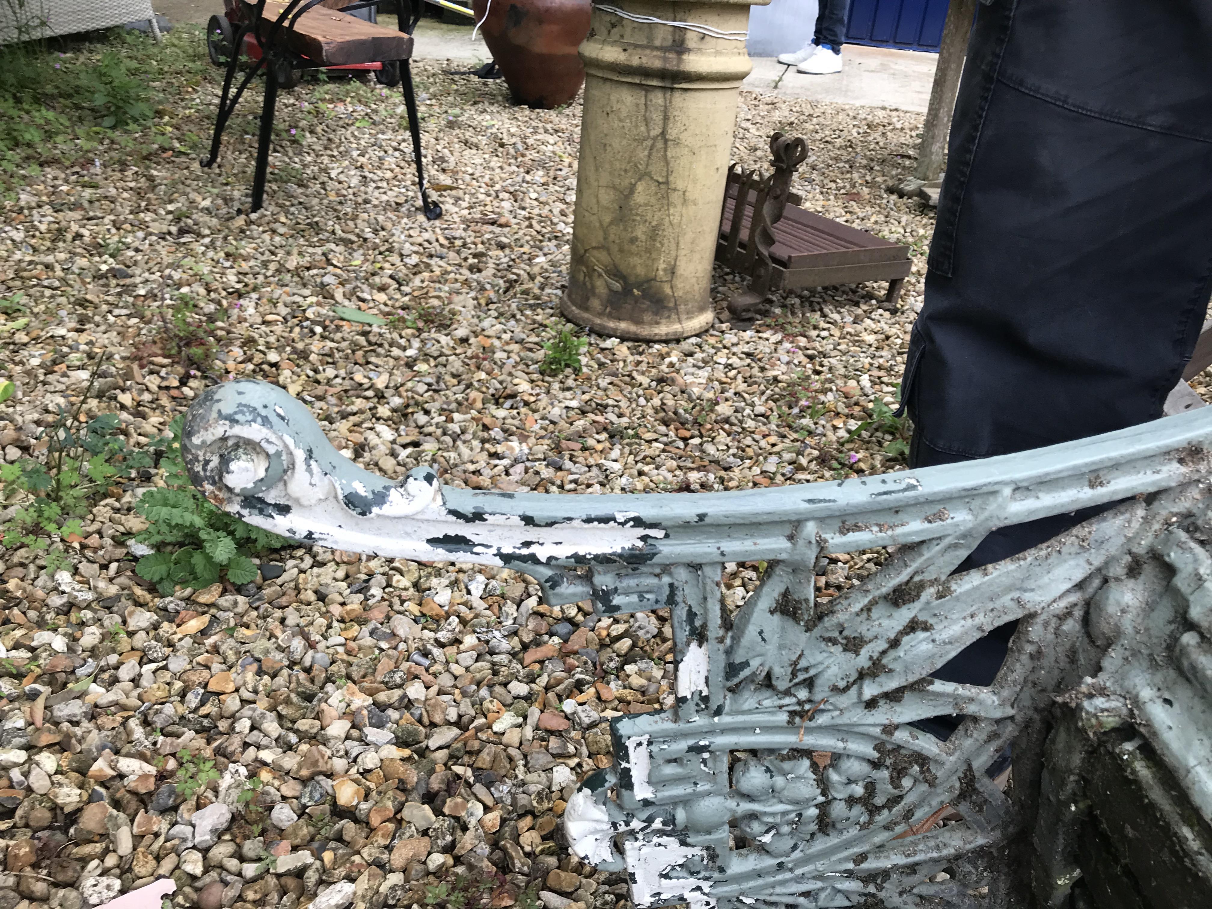 A Coalbrookdale style cast iron garden bench, - Image 14 of 39