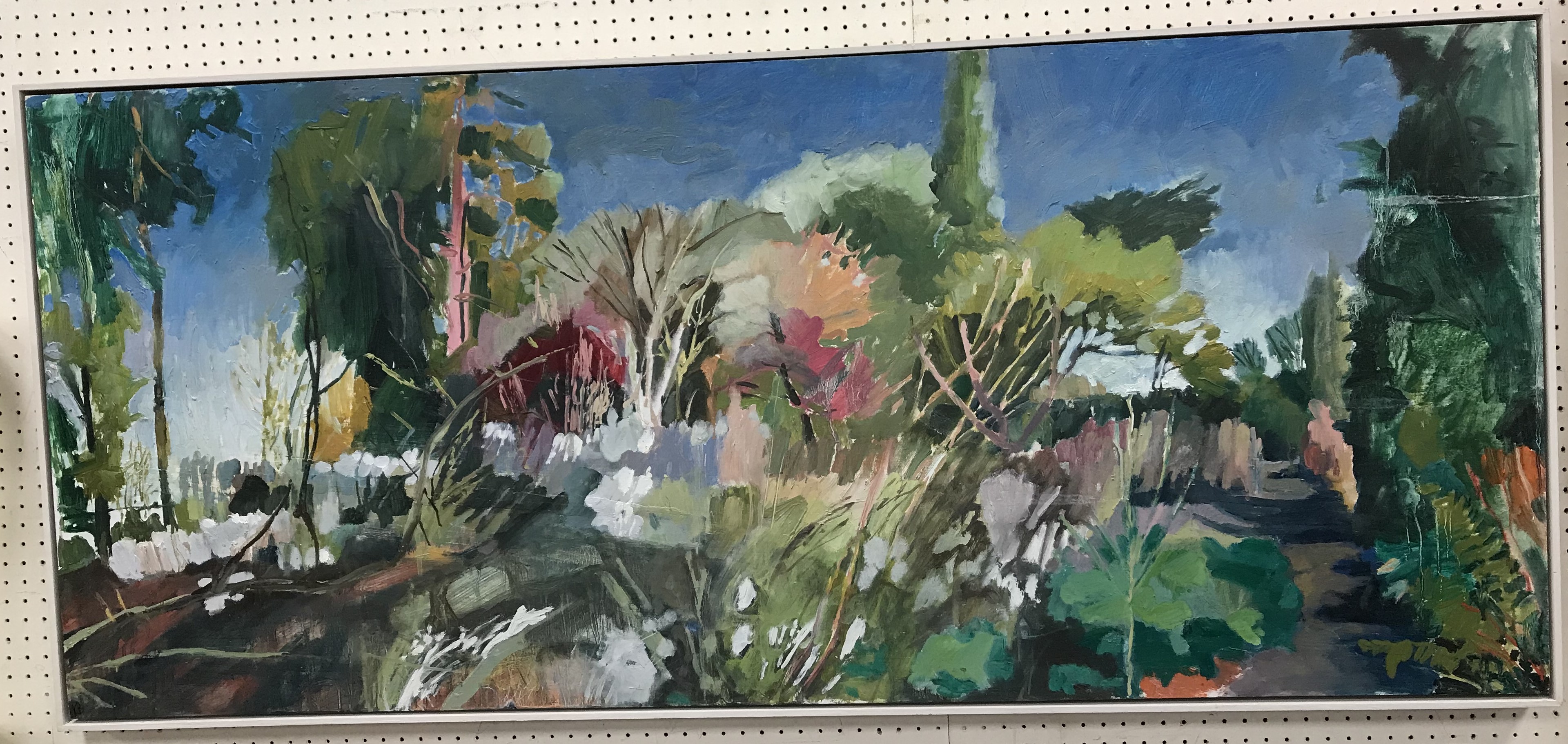 KAREN BOWERS "Hidcote", landscape study, oil on board, inscribed and dated 2014 verso,