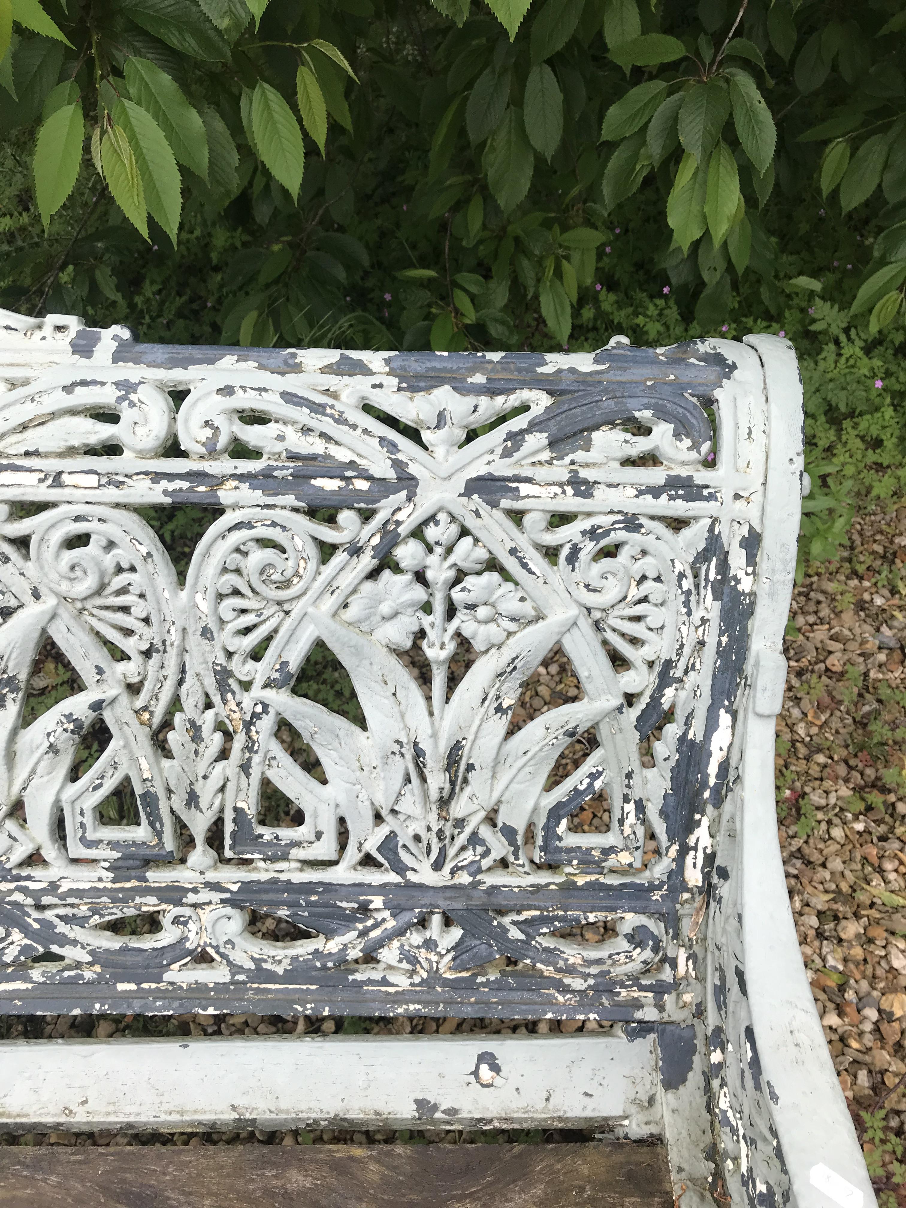 A Coalbrookdale style cast iron garden bench, - Image 32 of 39