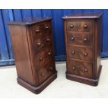 A pair of Victorian mahogany bedside chests,