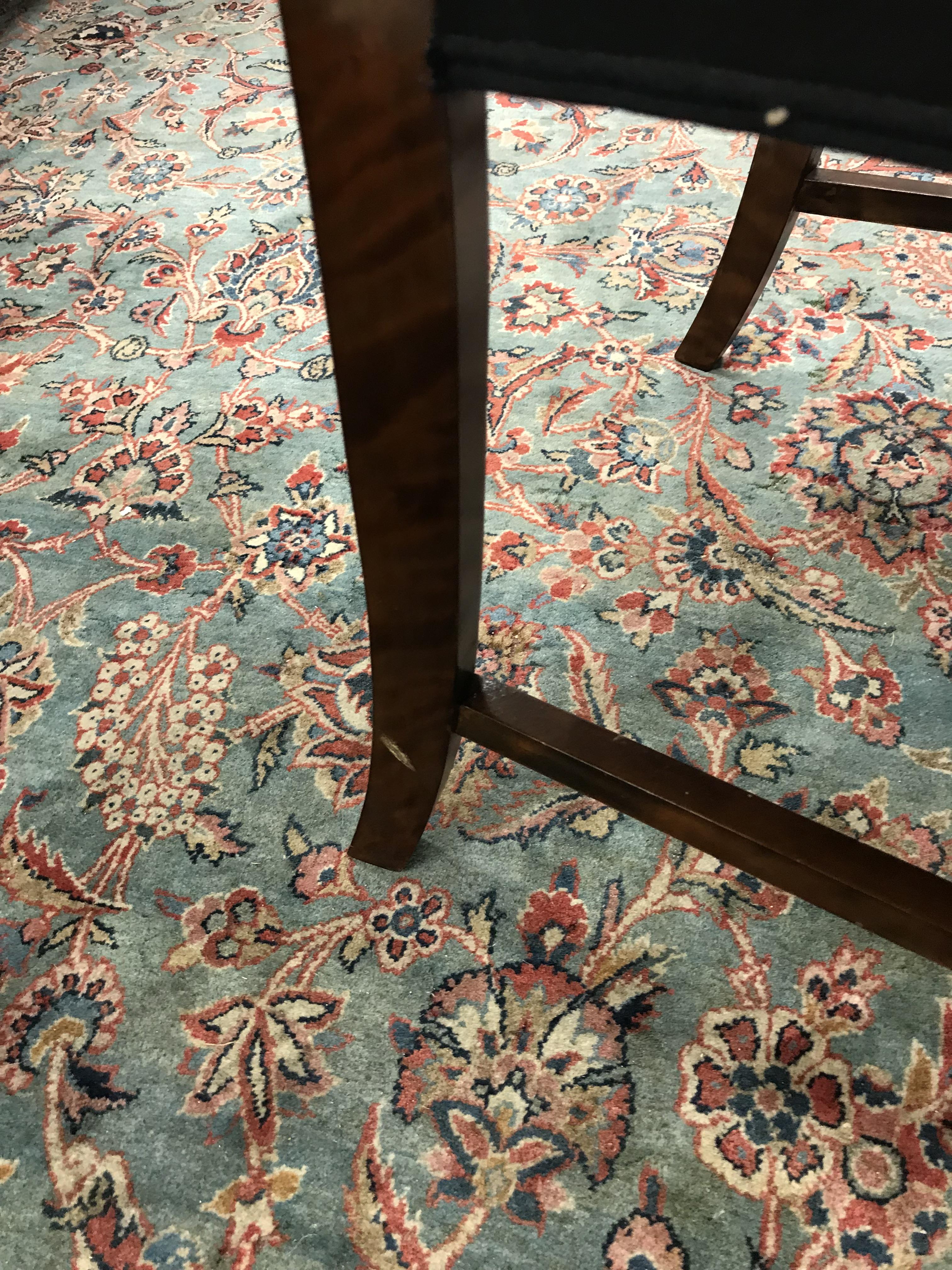 A modern mahogany triple pillar dining or board room table in the Georgian style on splayed - Image 33 of 40