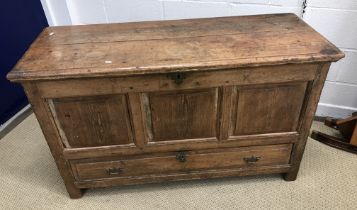 A 19th Century pitch pine mule chest,