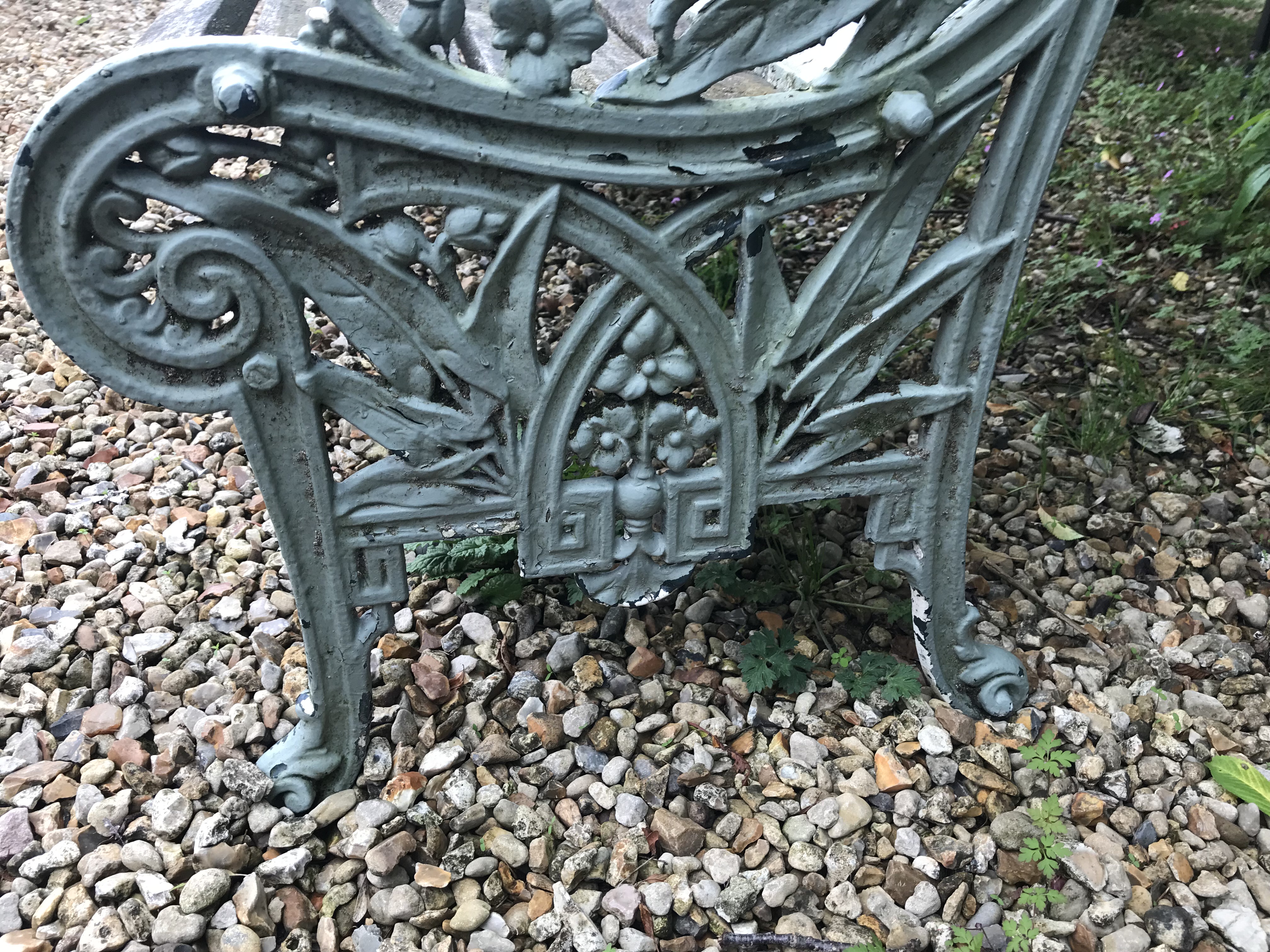 A Coalbrookdale style cast iron garden bench, - Image 16 of 39