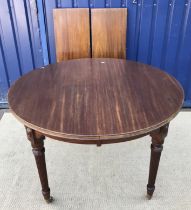 A circa 1900 mahogany D end dining table by James Shoolbred,