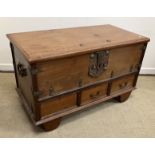 An Eastern Colonial teak marriage chest,