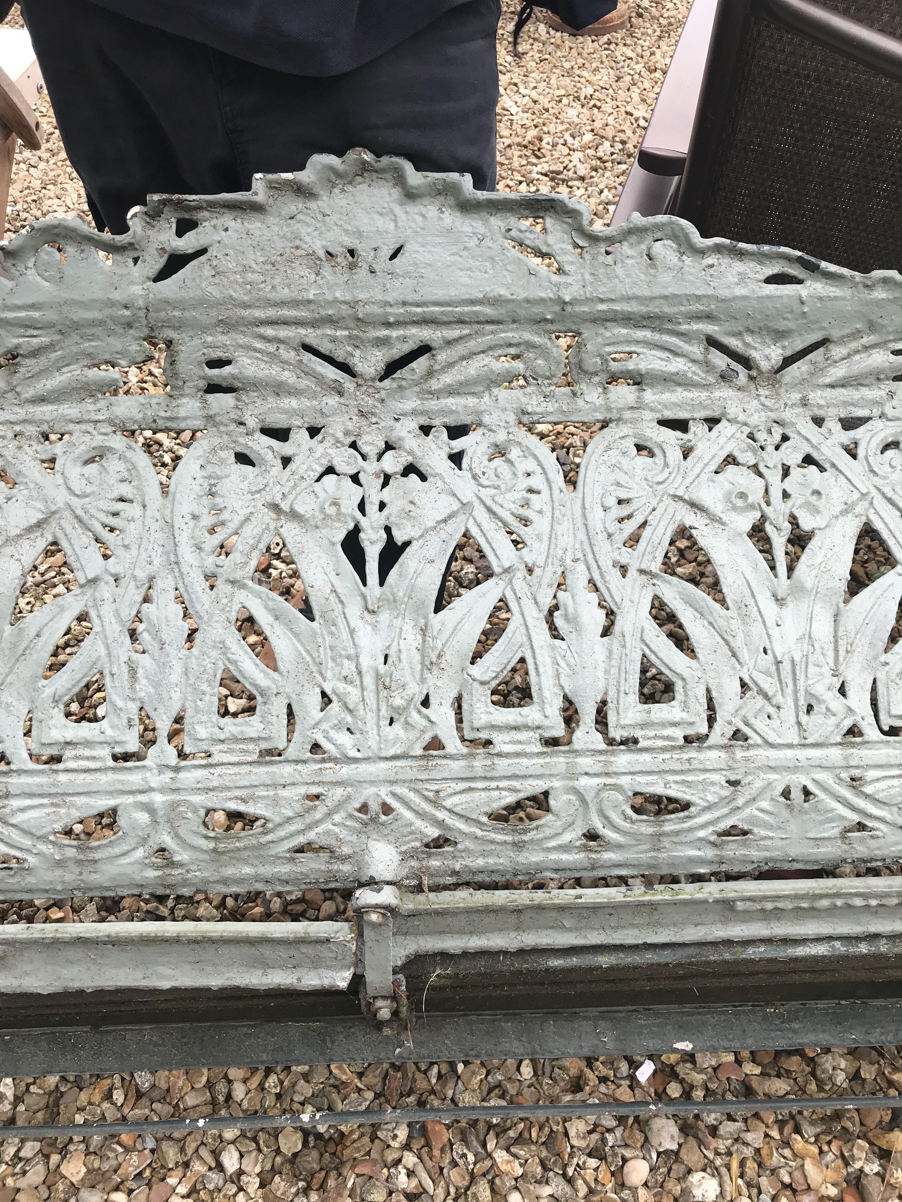 A Coalbrookdale style cast iron garden bench, - Image 9 of 39