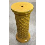 A late 19th Century Burmantofts yellow glazed pottery jardiniere stand,
