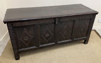 An early 18th Century oak coffer,