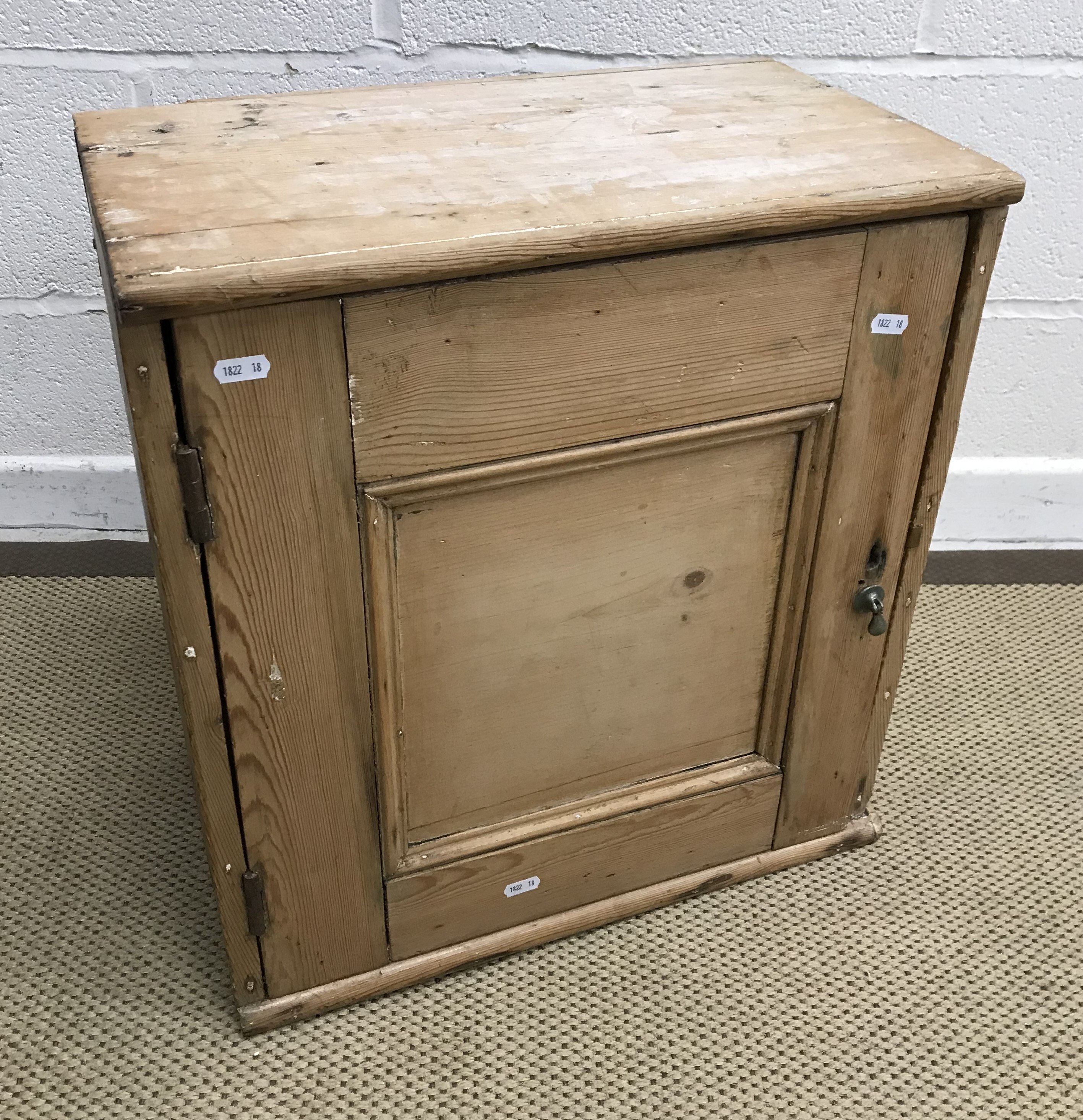 A 19th Century pine slim side table on turned legs united by stretchers, - Image 6 of 9