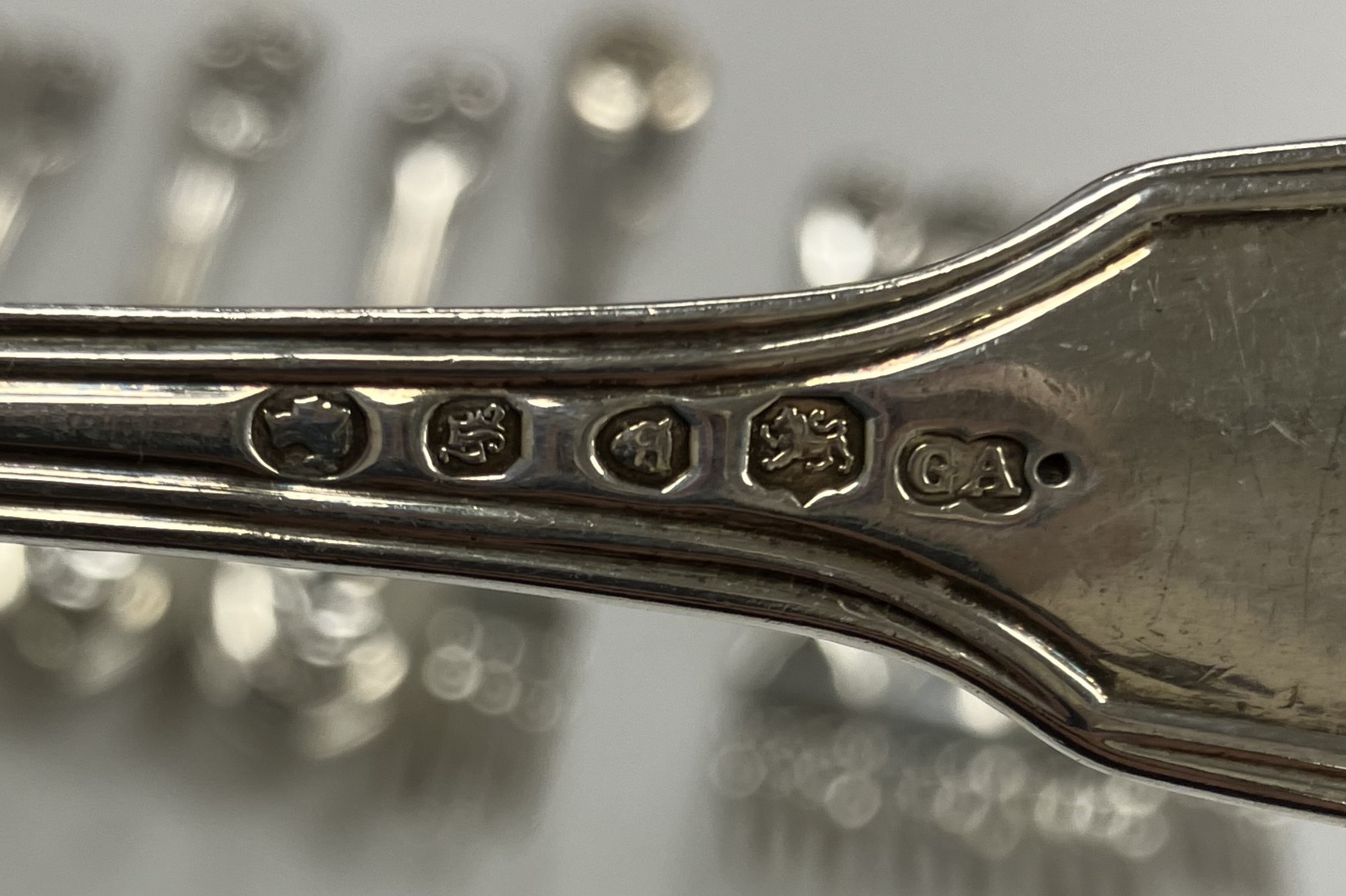 A set of early Victorian silver "Fiddle, - Image 2 of 2