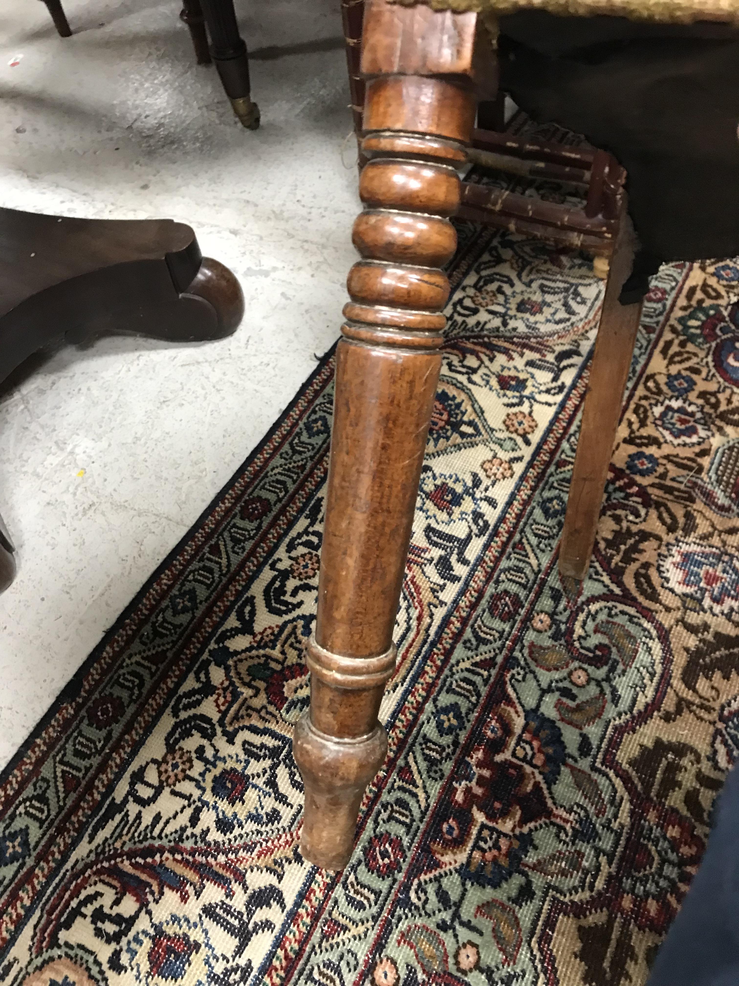 A set of eight 19th Century mahogany bar back dining chairs with upholstered seats on turned and - Image 47 of 76